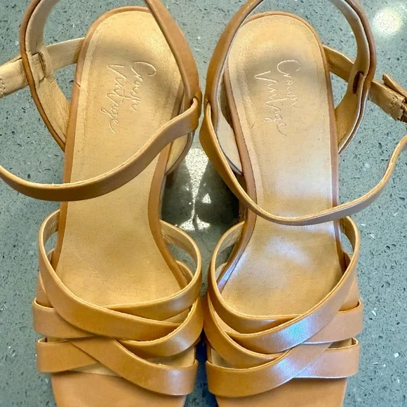 Crown Vintage Tan Cork Wedge Sandals - Picture 5 of 5